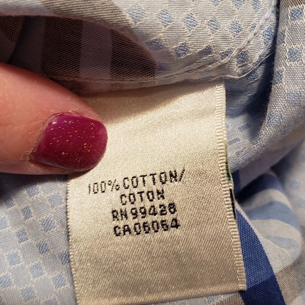 Bugatchi Plaid Button Down Shirt Flip Cuff Shirt - Picture 7 of 8